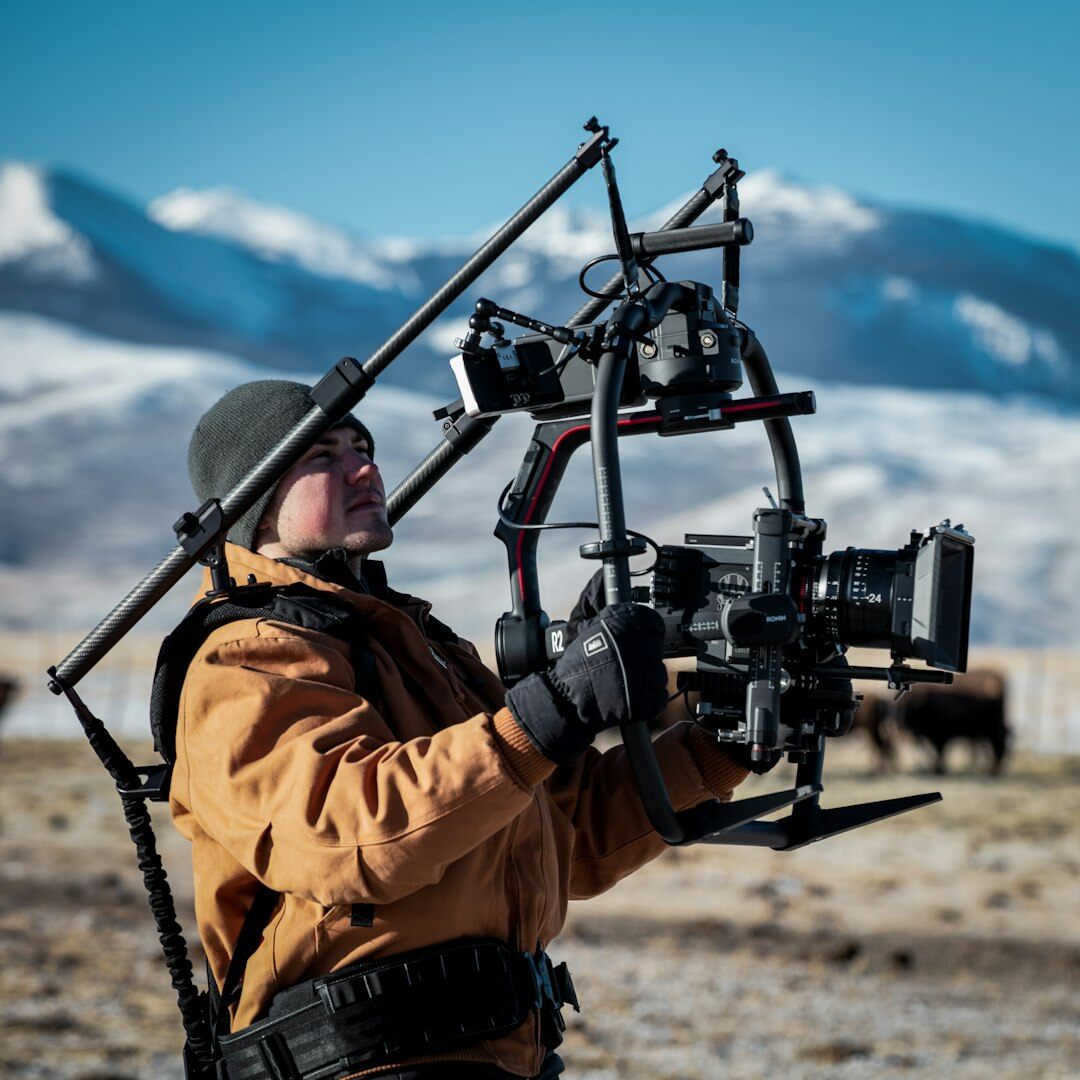 Male broadcast technician and camera operator trainer portrait